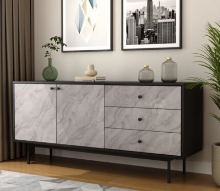 Marbay Modern Black Sideboard & Cabinet