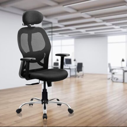 High Living Matrix HB Net & Cloth High Back Black Office Chair is a premium quality Ergonomic Chairs from High Living.